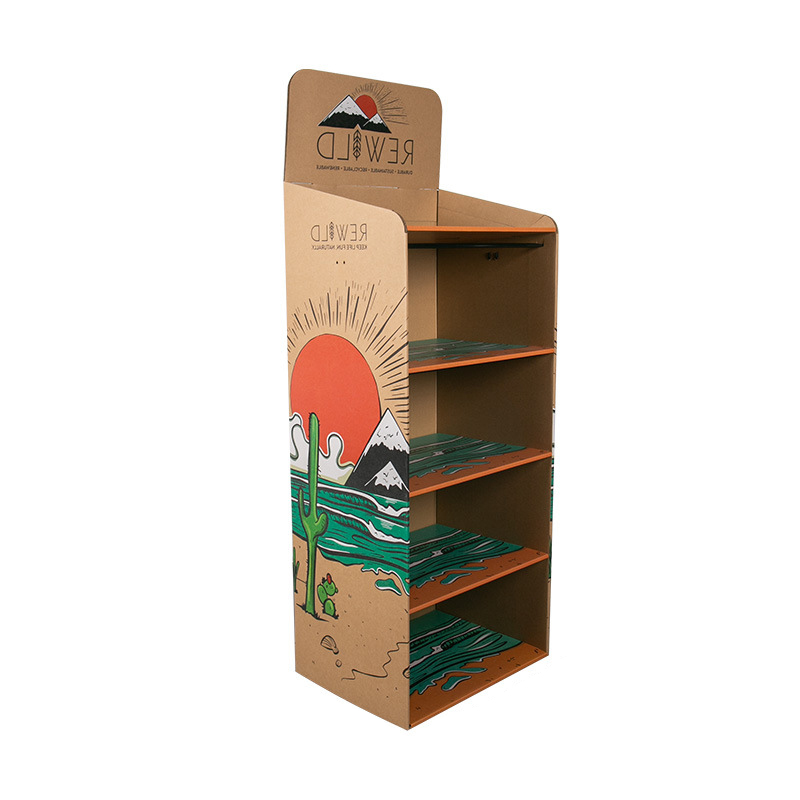 定制創(chuàng)意落地式瓦楞紙展示架